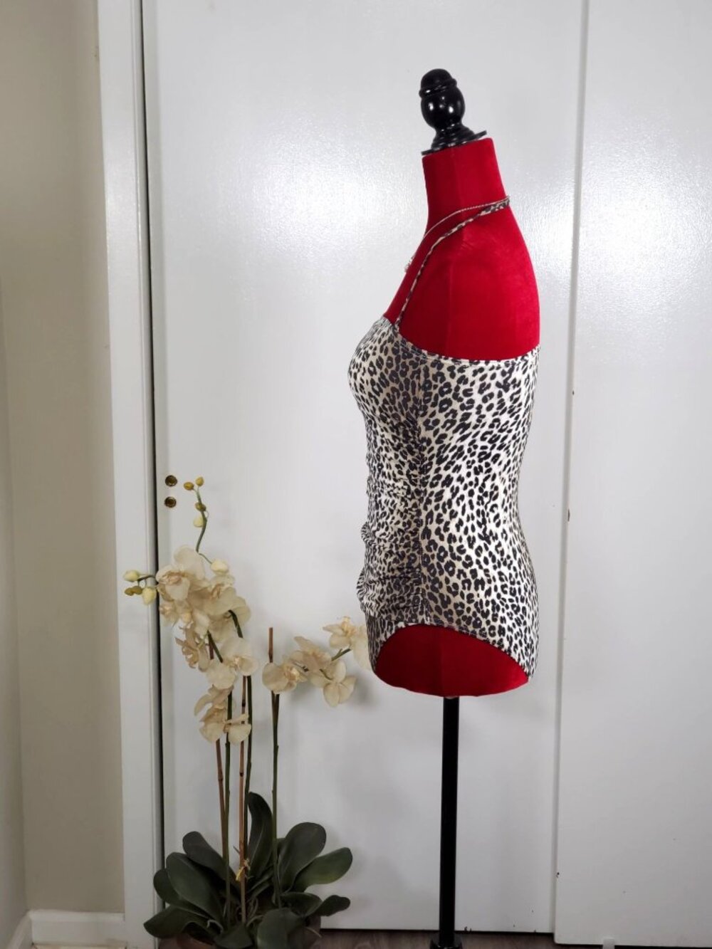 Tommy Bahamas Women's Gathered One Piece Leopard Animal Print Size 8 1772 - Picture 4 of 6